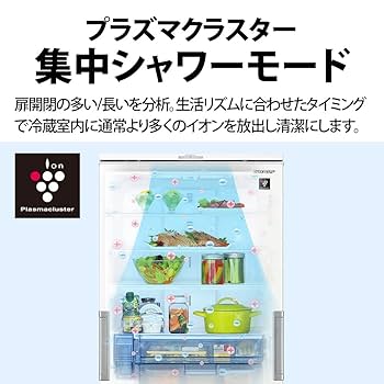 Amazon.co.jp: シャープ 冷蔵庫 幅65.0cm 457L SJ-MW46J-W